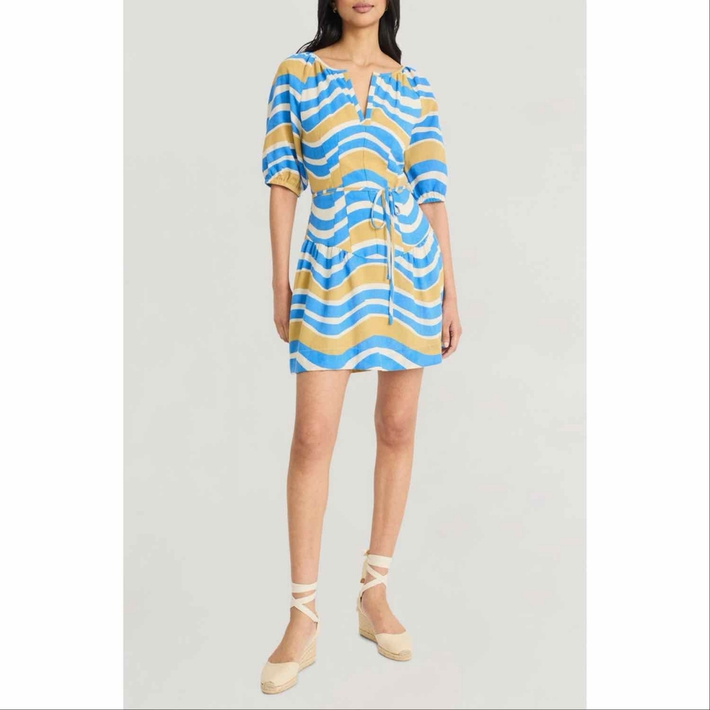 Puff Sleeve Drop Waist Babydoll Minidress